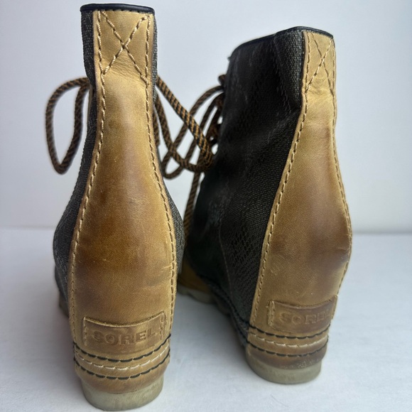 ♦️ Sorel 1964 Premium Canvas Waterproof Wedge Bootie Size 8.5 - Picture 6 of 8